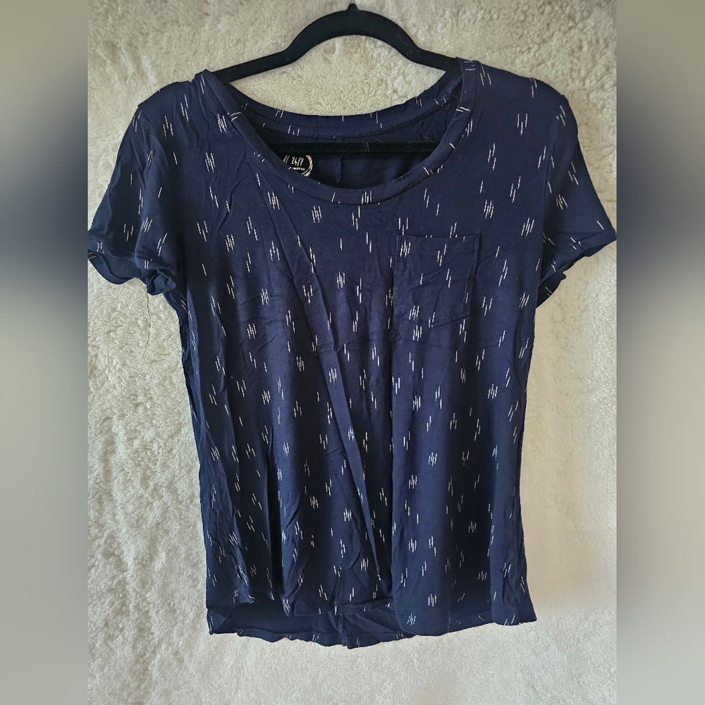 2 For $20 - Maurices Blue Short Sleeve T-Shirt with Pattern